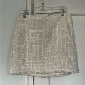 Cream Tweed Skirt
